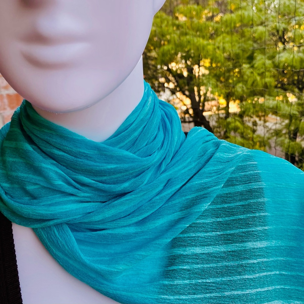 SALE! Elegant Blue Scarf viscose really long-wrap-around or shawl for summer